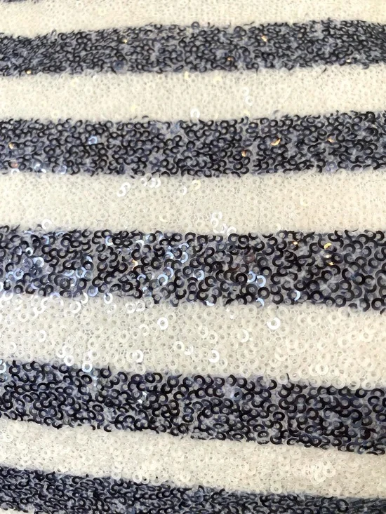 Alice + Olivia Navy & White Sequin Midi Dress NWT Size 6 Party Cocktail Wedding - Picture 8 of 11